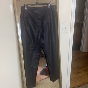 Matte. Faux Leather Leggings.